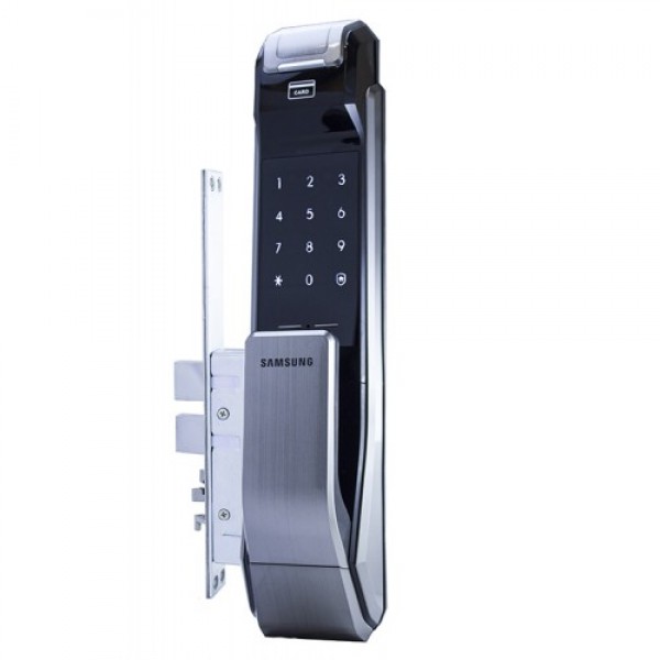  дверной SHS-P718 (SHP-DP728) Dark Silver с отпечатком пальца .